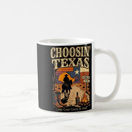 Mug Choosin Texas Lone Star State of Mind Cowboy (Droite)