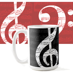 Mug Chopin Romantique Nocturne Arbre Clef Op. 9, No 1