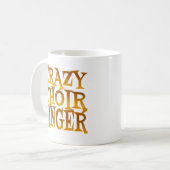 Mug Chorale folle chanteuse en or (Devant gauche)