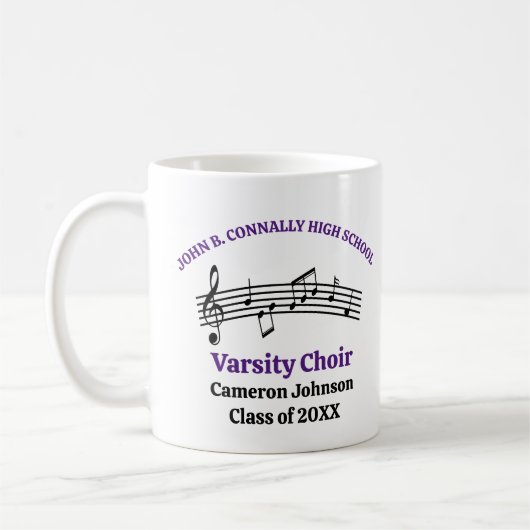 Mug Chorale Purple High School personnalisable (Gauche)