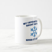 Mug Chose préférée à propos de l'hiver (Devant droit)