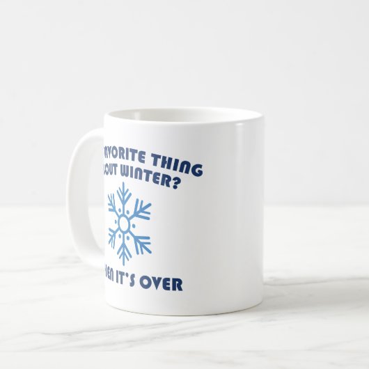 Mug Chose préférée à propos de l'hiver (Devant gauche)