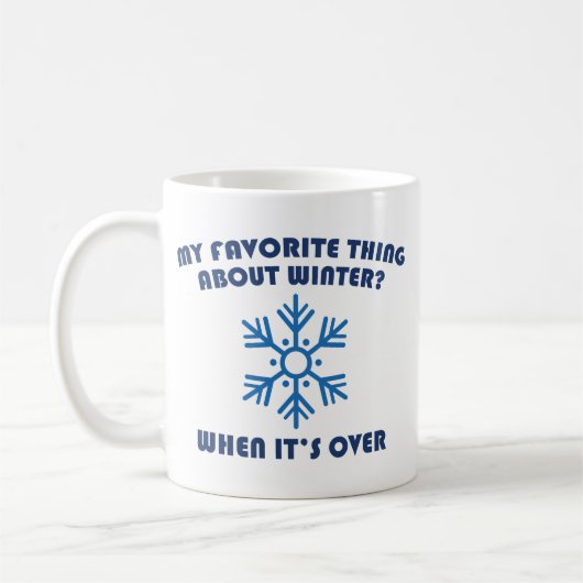 Mug Chose préférée à propos de l'hiver (Gauche)