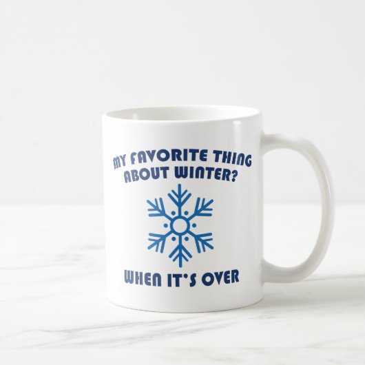 Mug Chose préférée à propos de l'hiver (Droite)
