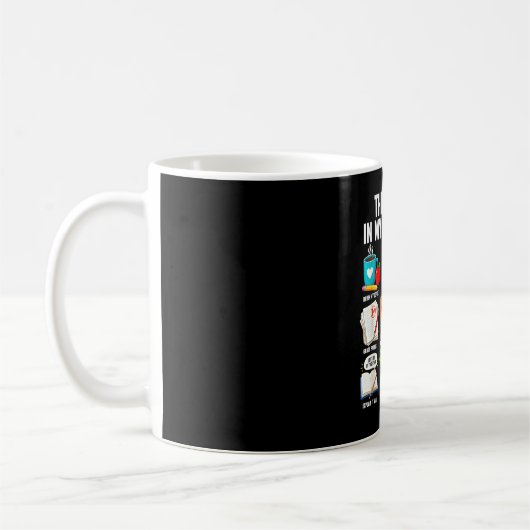 Mug Choses à faire pendant le temps libre professeur v (Gauche)