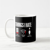 Mug Choses d'informatique que je déteste Faible Batter (Gauche)