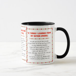 Mug Choses drôles I appris de mon épagneul de Boykin