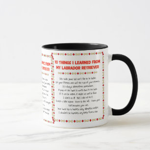 Mug Choses drôles I appris de mon labrador retriever