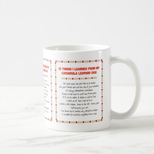 Mug Choses drôles I appris du chien de léopard de (Droite)