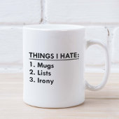 Mug Choses que je déteste