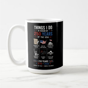 Mug Choses que je fais 250 ans États-Unis 1776 2026