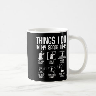 Mug Choses que je fais dans mon temps libre Bunny Rabb