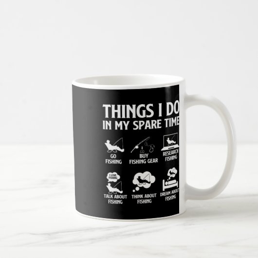 Mug Choses que je fais dans mon temps libre Garçons pê (Droite)