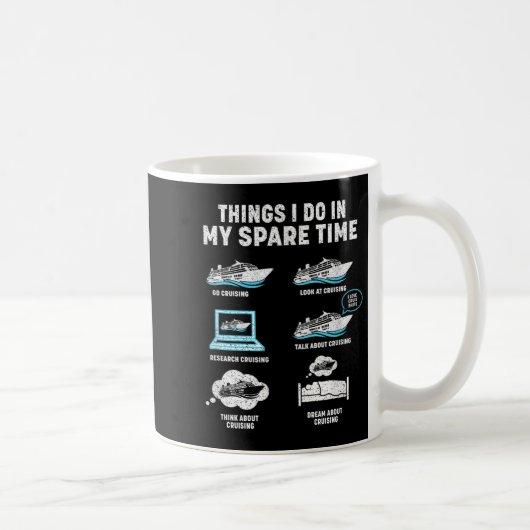 Mug Choses que je fais pendant mes vacances sur un bat (Droite)