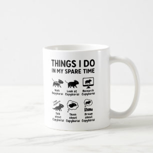 Mug Choses que je fais pendant mon temps libre Capybar
