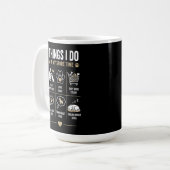 Mug Choses que je fais pendant mon temps libre Je parl (Devant gauche)