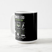 Mug Choses que je fais pendant mon temps libre Parler (Devant gauche)