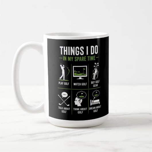 Mug Choses que je fais pendant mon temps libre Parler (Gauche)