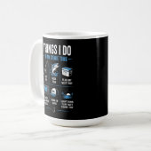Mug Choses que je fais pendant mon temps libre Pêche (Devant gauche)