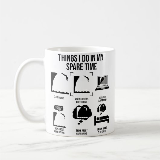 Mug Choses que je fais pendant mon temps libre Plongeo (Gauche)