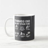 Mug Choses que je fais pendant mon temps libre Vélo dr (Gauche)