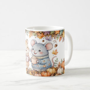 Mug Chou Automne Souris Épice de Citrouille