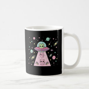 Mug Chou Kawaii Chat Abduction UFO Espace Galaxie