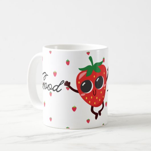 Mug Chou Kawaii Fraise (Devant gauche)