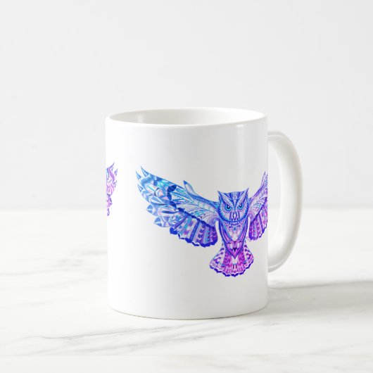 Mug Chouette à café (Devant droit)