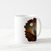 Mug Chouette à cornes en automne (Devant droit)