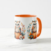 Mug Chouette à écaille sur Citrouille — Chouette à cot (Devant droit)