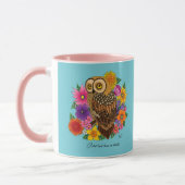 Mug Chouette à fleurs (Gauche)