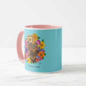 Mug Chouette à fleurs (Devant gauche)