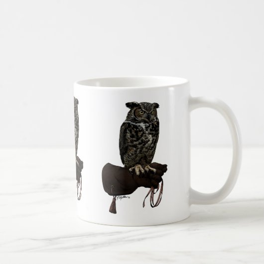 Mug Chouette à grande corne sur Glove (Droite)