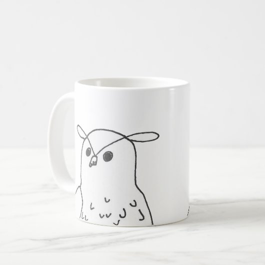 Mug Chouette à main (Devant gauche)