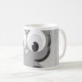 Mug Chouette À Papier En Noir Et Blanc (Devant droit)