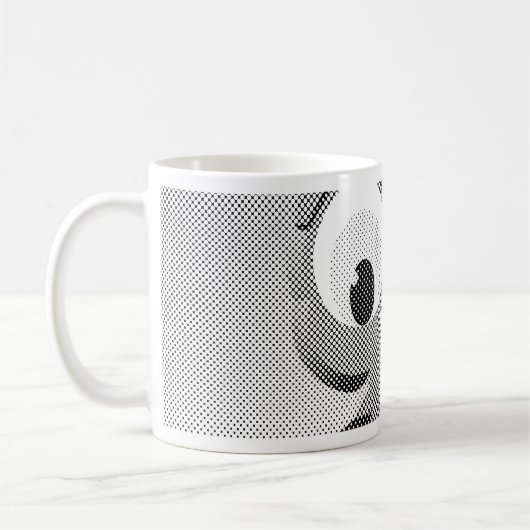 Mug Chouette À Papier En Noir Et Blanc (Gauche)