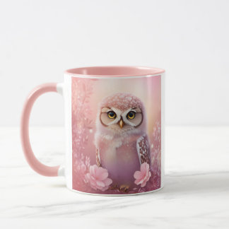 Mug Chouette à terrière rose