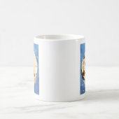 Mug Chouette aquarelle avec lune de fleurs et tache (Centre)