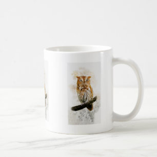 Mug Chouette - aquarelle peinte à la main pour les ama