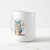 Mug Chouette au café (Devant gauche)