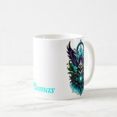 Mug Chouette aux éléments magiques. (Devant droit)