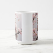 Mug Chouette aux fleurs de cerises roses (Centre)
