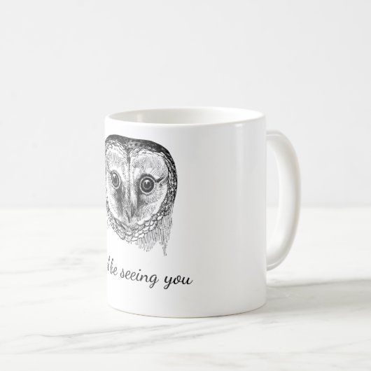 Mug Chouette avec devis (Devant droit)