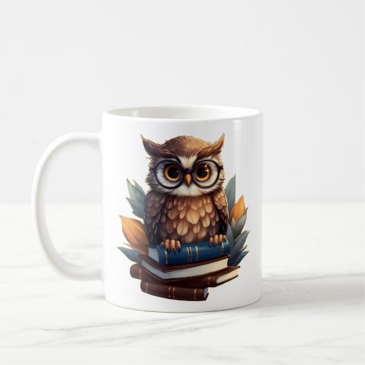Mug Chouette avec livres (Gauche)