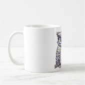 Mug Chouette avec minuscules lunettes de lecture sur u (Gauche)