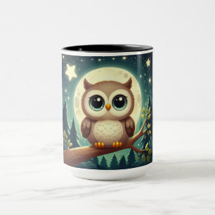 Mug Chouette bébé la nuit avec lune