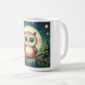 Mug Chouette bébé la nuit avec lune (Devant droit)
