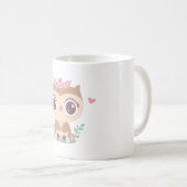 Mug Chouette Bébé mignonne avec cou rose (Devant droit)