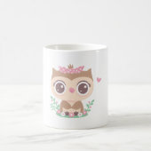 Mug Chouette Bébé mignonne avec cou rose (Centre)